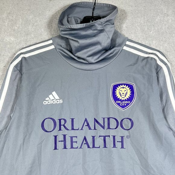 Adidas Jacket Orlando City MLS Soccer Raglan Pullover Climastorm Jacket Medium - Picture 3 of 10
